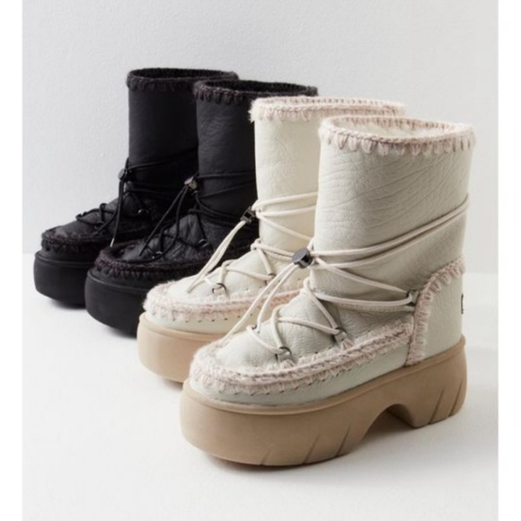 Free People MOU Lunar Landing Snow Platform Boots Size/38 - US 7 - Picture 2 of 16